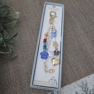 Eye Candy Los Angeles Gold and Multicolor Charm Keychain